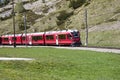 Swiss red train Royalty Free Stock Photo