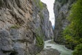 Swiss river aare gorge in haslital mystical dark Royalty Free Stock Photo