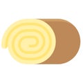 Swiss roll icon, Bakery and baking related vector Royalty Free Stock Photo