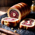 Swiss Roll , traditional popular sweet dessert cake