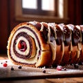 Swiss Roll , traditional popular sweet dessert cake