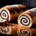 Swiss Roll , traditional popular sweet dessert cake