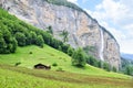 Swiss rural farm in Lauterbrunnen Royalty Free Stock Photo