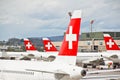 SWISS's air crafts at Zurich airport 4 Royalty Free Stock Photo