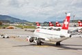 SWISS's air crafts at Zurich airport 5 Royalty Free Stock Photo