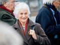 Swiss Seniors Protest in Strasbourg Royalty Free Stock Photo