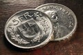 Swiss silver coins Royalty Free Stock Photo