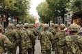 Swiss soldier parade at the Swiss National Day Parade in ZÃÂ¼rich-City