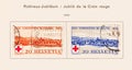 2 Swiss Stamps in Collector`s Album from 1939