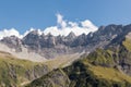 Swiss tectonic arena Sardona with Glarus Thrust Royalty Free Stock Photo