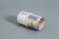 Swiss thousand francs in a roll