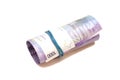 Swiss thousand francs in a roll