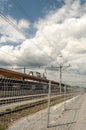 Swiss train tracks Royalty Free Stock Photo