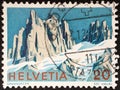 Swiss used stamp depicting SpannÃÂ¶rter Uri Canton