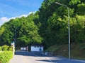 Swiss view, road in Richterswil, Switzerland, canton of Zurich, nature and travel