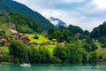 Swiss village Iseltwald, Switzerland Royalty Free Stock Photo