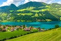 Swiss village Lungern, Switzerland Royalty Free Stock Photo