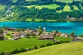 Swiss village Lungern, Switzerland Royalty Free Stock Photo