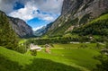 Swiss village of Stechelberg Royalty Free Stock Photo