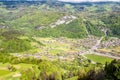 Swiss village in valley near Reichenbach Royalty Free Stock Photo