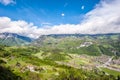 Swiss village in valley near Reichenbach Royalty Free Stock Photo