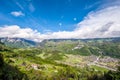 Swiss village in valley near Reichenbach Royalty Free Stock Photo