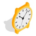 Swiss watch icon, isometric 3d style