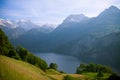 Swisss Alps and Luzerne lake from Morschach Royalty Free Stock Photo