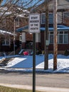 Swissvale, Pennsylvania, USA February 18, 2024 A sign for the staff member of the month on the side of the road Royalty Free Stock Photo