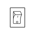 Switch button vector icon, flat light switcher