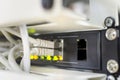 switch and cable in data center Royalty Free Stock Photo