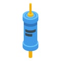 Switch capacitor icon, isometric style Royalty Free Stock Photo