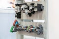 Switch contactor overload relay for control circuit voltage of motor or machine and rail relay socket with terminal block and