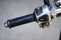 Switch control on a motorcycle handlebar