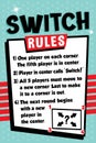 Switch Game Rules Sign, Recess Signs, School Playground, Poster with Kid\'s Game Directions Royalty Free Stock Photo