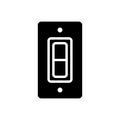 Black solid icon for Switch, control and circuit Royalty Free Stock Photo