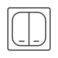 Switch icon in line design. switch, light switch, electrical switch, home utility on white background vector. switch editable Royalty Free Stock Photo