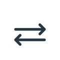 switch icon vector from arrows concept. Thin line illustration of switch editable stroke. switch linear sign for use on web and