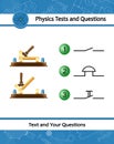 Switch with icons of electronic circuit switch symbols. Simple electric circuit scheme. Physical test. Switch.