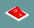Switch isolated isometric. toggle vector illustration. Control button