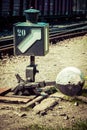 Switch lamp from the railway Royalty Free Stock Photo