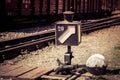 Switch lamp from the railway Royalty Free Stock Photo