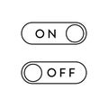 Switch On Off button outline icon, vector illustration Royalty Free Stock Photo