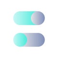 Switch on and off buttons flat gradient color ui icon Royalty Free Stock Photo