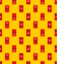 Switch off and on pixel art pattern seamless. On/off button 8 bit background. pixelated Vector texture