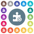 Switch on off plugin flat white icons on round color backgrounds