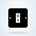 Switch on or off. Toggle to enable or disable. Switcher on device to control mode. switch single icon. vector symbol stock