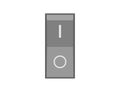 Switch on or off. Toggle to enable or disable. Switcher on device to control mode. Sliding element. Dark and day mode. Vector EPS