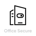 Switch Office Secure Security icon. Editable line vector.