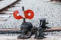 Switch on Railroad Tie Royalty Free Stock Photo